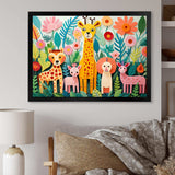 Colorful cute Animal Nursery I - People Canvas Wall Art