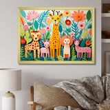 Colorful cute Animal Nursery I - People Canvas Wall Art