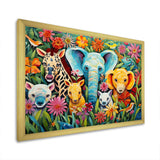 Colorful cute Animal Nursery III - People Canvas Wall Art