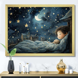 Blue Childhood Haven nursery II - People Canvas Wall Art