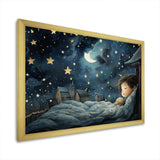 Blue Childhood Haven nursery II - People Canvas Wall Art