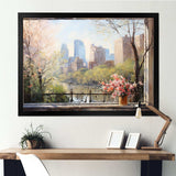 New York Central park window views III - Cityscapes Canvas Wall Art