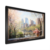 New York Central park window views III - Cityscapes Canvas Wall Art