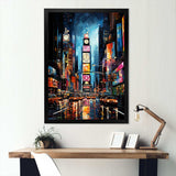 New York City Time square lights II - Cityscapes Canvas Wall Art