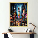 New York City Time square lights II - Cityscapes Canvas Wall Art