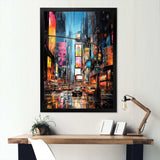 New York City Time square lights V - Cityscapes Canvas Wall Art