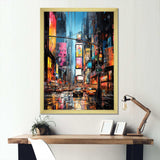 New York City Time square lights V - Cityscapes Canvas Wall Art