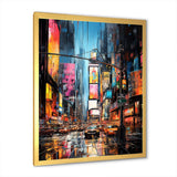 New York City Time square lights V - Cityscapes Canvas Wall Art