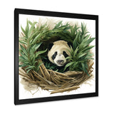 Green Bamboo Dwelling Panda - Panda Canvas Wall Art