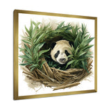 Green Bamboo Dwelling Panda - Panda Canvas Wall Art