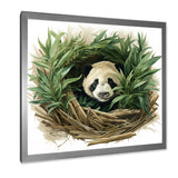 Green Bamboo Dwelling Panda - Panda Canvas Wall Art