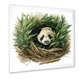 Green Bamboo Dwelling Panda - Panda Canvas Wall Art