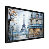 Grey Urban Parisian street IV - Cityscapes Canvas Wall Art