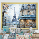 Grey Urban Parisian street IV - Cityscapes Canvas Wall Art