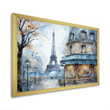 Grey Urban Parisian street IV - Cityscapes Canvas Wall Art