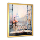 Paris winter Window View II - Cityscapes Canvas Wall Art