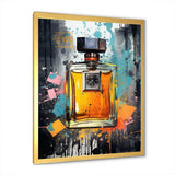 Gold and blue Fragrant bottles of art deco perfumes 1 - Fashion Canvas Wall Art