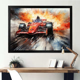 Formula one speed car Speedway Fury 2 - Architecture Canvas Wall Art