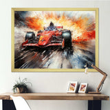 Formula one speed car Speedway Fury 2 - Architecture Canvas Wall Art