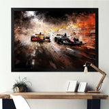 Formula one speed car Speedway Fury 3 - Architecture Canvas Wall Art