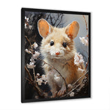 Curious Meadow Mouse rodent - White Rodent Wall Art