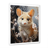 Curious Meadow Mouse rodent - White Rodent Wall Art