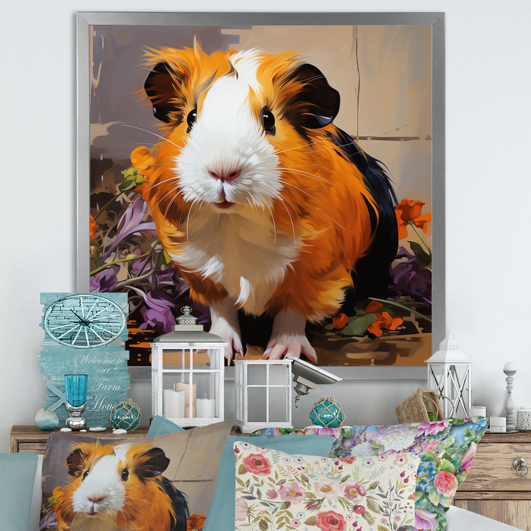 Pop Art Guinea Pig rodent - Rodent Home Decor Art