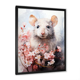 Rats floral Portrait blooms - Rodent Bedroom Wall Art