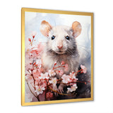 Rats floral Portrait blooms - Rodent Bedroom Wall Art