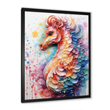 Pink Seahorse Oceanic Elegance - Seahorse Wall Art Prints