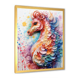 Pink Seahorse Oceanic Elegance - Seahorse Wall Art Prints