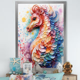 Pink Seahorse Oceanic Elegance - Seahorse Wall Art Prints