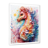 Pink Seahorse Oceanic Elegance - Seahorse Wall Art Prints
