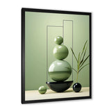 Green Zen spiritual stone 2 - Spiritual Canvas Wall Art