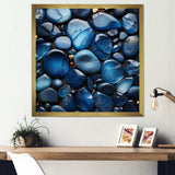 Blue Sapphire Zen stones - Spiritual Canvas Wall Art