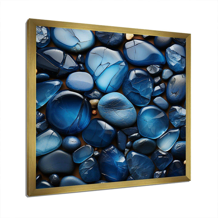 Blue Sapphire Zen stones - Spiritual Canvas Wall Art
