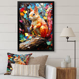 Colorful squirrel collage Delight - Squirrel Bedroom Wall Art