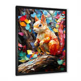Colorful squirrel collage Delight - Squirrel Bedroom Wall Art