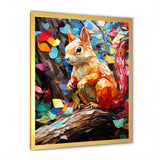 Colorful squirrel collage Delight - Squirrel Bedroom Wall Art