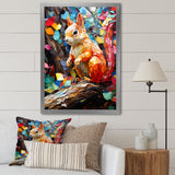 Colorful squirrel collage Delight - Squirrel Bedroom Wall Art