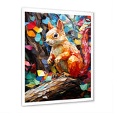 Colorful squirrel collage Delight - Squirrel Bedroom Wall Art