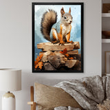 Brown squirrel forest adventure - Squirrel Wall Art Prints