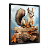 Brown squirrel forest adventure - Squirrel Wall Art Prints