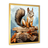 Brown squirrel forest adventure - Squirrel Wall Art Prints