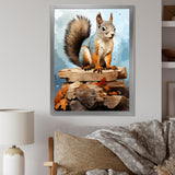 Brown squirrel forest adventure - Squirrel Wall Art Prints