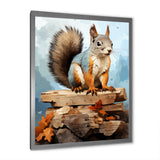 Brown squirrel forest adventure - Squirrel Wall Art Prints