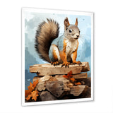 Brown squirrel forest adventure - Squirrel Wall Art Prints