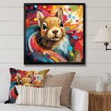 Colorful pop art squirrel portrait - Squirrel Large Canvas Wall Art