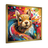 Colorful pop art squirrel portrait - Squirrel Large Canvas Wall Art