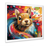 Colorful pop art squirrel portrait - Squirrel Large Canvas Wall Art